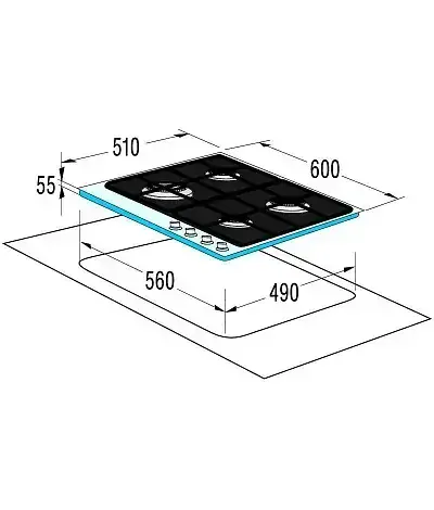 plynová varná deska Mora VDP 647 X7