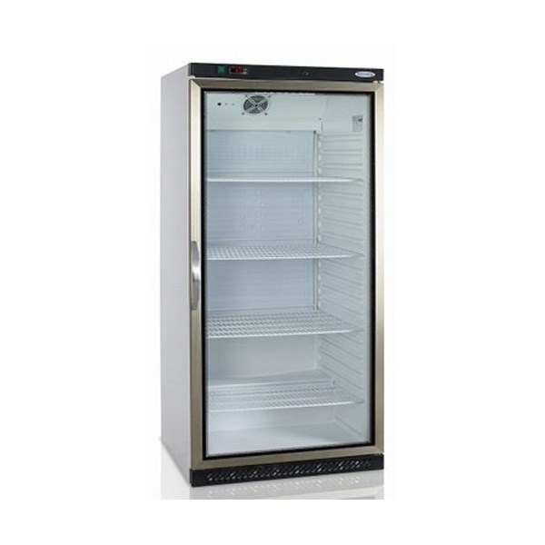 Tefcold UR 600 G-I chladicí skříň s prosklenými dveřmi, barva bílá.