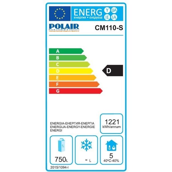 Polair CM 110 Chladicí skříň - plné dveře