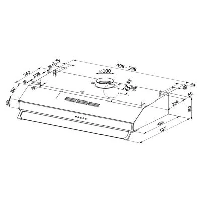 Podvěsná digestoř Faber 741 PB W A50 