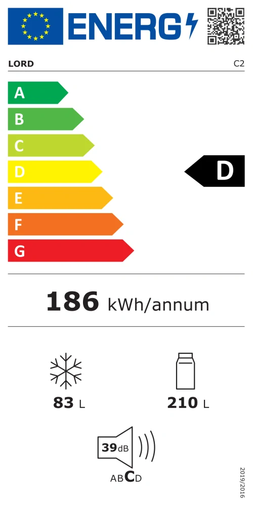 lednice kombinovaná mrazák dole LORD C2