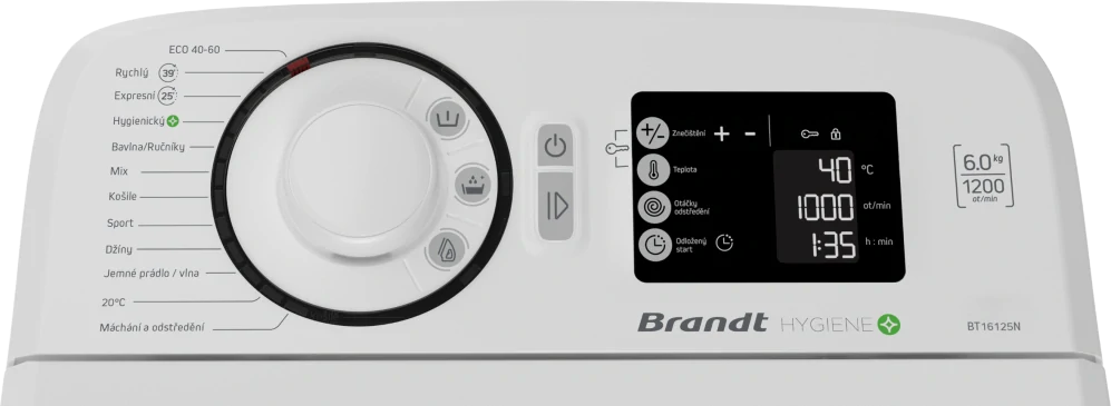 pračka vrchem plněná Brandt BT16125N