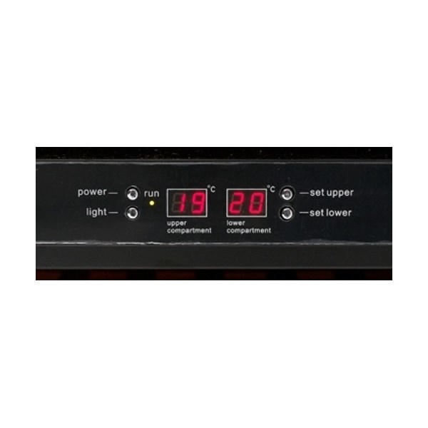  Vestfrost W 185/1 černá Jednodveřová vinotéka s nastavitelnou teplotou v horní i dolní části.