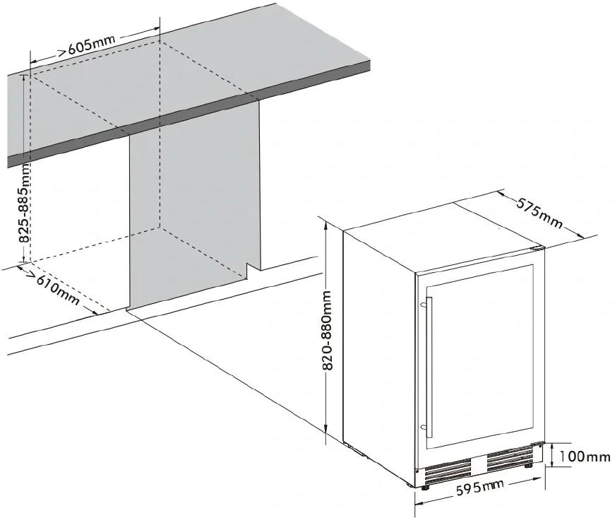 Venkovní chladnička  FRIGELUX Table Top RETT136A 