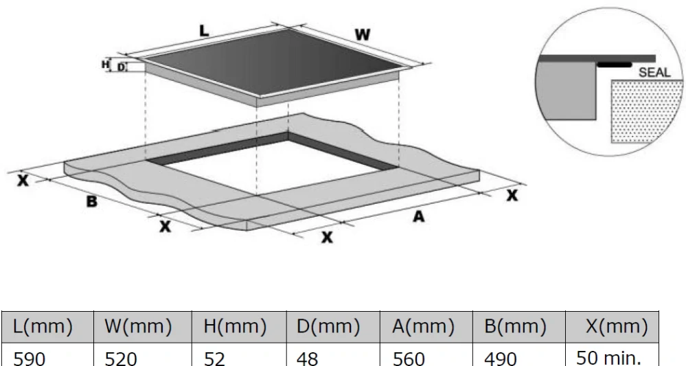 sklokeramická varná deska Kluge KPV6011B
