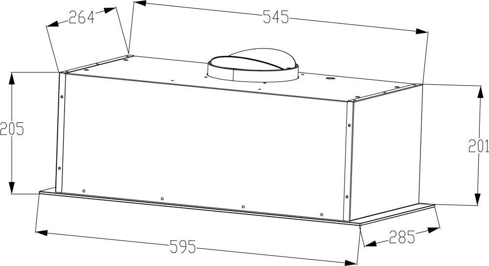 Vestavná digestoř Kluge KLV5250B