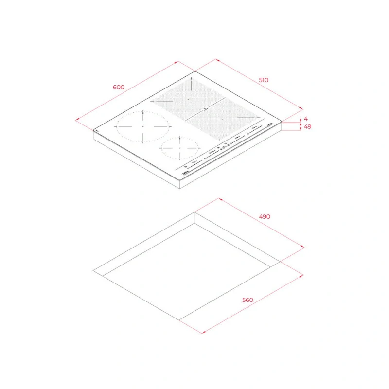 indukční varná deska Teka IZF 64440 MSP BK