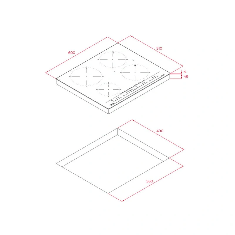indukční varná deska Teka IZF 64440 MSP BK